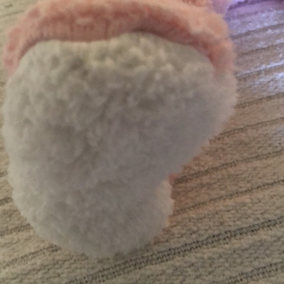 Baby Sherpa pink cozy one piece with ears - Picture 7 of 11